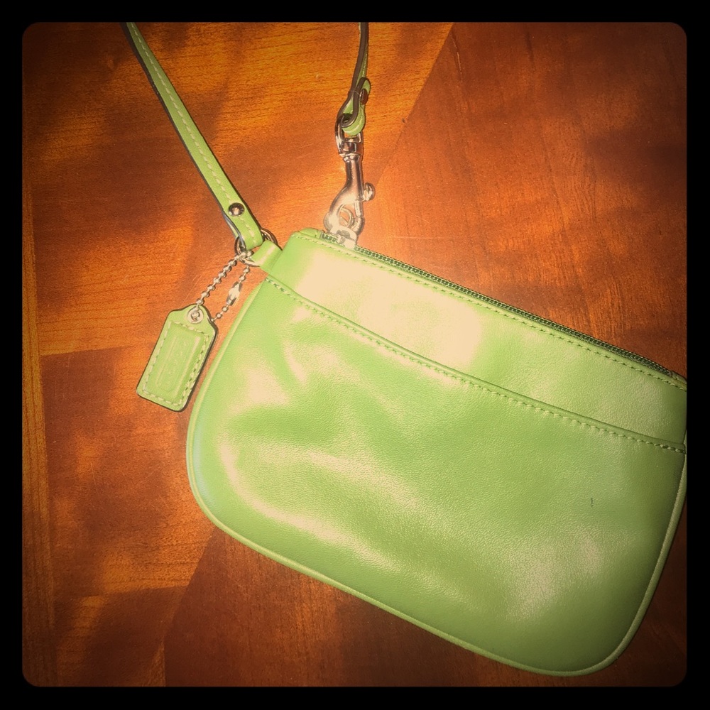Coach leather wristlet